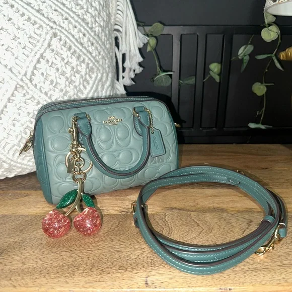 Coach Mini Rowan in Embossed Signature Print - Picture 6 of 9